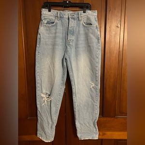 Betro Simone Jeans Button Fly Distressed Straight‎ Leg Mom Jeans Women’s Sz 32